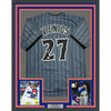 Framed Autographed/Signed Mark Vientos 35x39 New York CIty Connect Grey Baseball Jersey Beckett BAS COA by Hall of Fame Sports Memorabilia