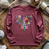 Granny Squares Heart Long Sleeve T-shirt by YarnMerch