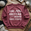 Knitting & 3 People Sweatshirt by YarnMerch