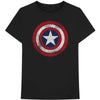 Marvel Comics Captain America Distressed Shield [T-Shirt] by Rock Band Apparel