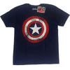 Marvel Comics Captain America Distressed Shield [T-Shirt] by Rock Band Apparel