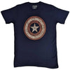 Marvel Comics Captain America Embroidered Shield [T-Shirt] by Rock Band Apparel
