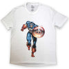 Marvel Comics Captain America Running [T-Shirt] by Rock Band Apparel