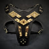 The ''Midas'' leather dog harness gold by Bestia Dog Gear