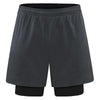 Men 2 In 1 Sport Shorts Quick Dry Jogger Marathon Shorts With Liner Breathable Running Fitness Double Deck Shorts Casual Shorts Gym Sports Fitness Jogging Workout Training Clothes by Stevvex