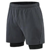 Men 2 In 1 Sport Shorts Quick Dry Jogger Marathon Shorts With Liner Breathable Running Fitness Double Deck Shorts Casual Shorts Gym Sports Fitness Jogging Workout Training Clothes by Stevvex
