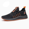 Men Fashion Sneakers Breathable Casual Shoes Orange Sole Mesh Lightweight Trainers Walking Running Tennis Gym Shoes For Mens Non Slip Sport Sneakers by Stevvex