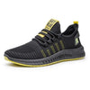 Men Fashion Sneakers Breathable Casual Shoes Orange Sole Mesh Lightweight Trainers Walking Running Tennis Gym Shoes For Mens Non Slip Sport Sneakers by Stevvex