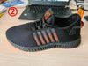 Men Fashion Sneakers Breathable Casual Shoes Orange Sole Mesh Lightweight Trainers Walking Running Tennis Gym Shoes For Mens Non Slip Sport Sneakers by Stevvex