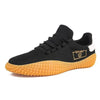 Men's Black Sneakers Mesh Breathable Shoes Male Fashion Black Athletic Footwear Flat Casual Walking Shoes Breathable Casual Shoes Couple Fashion Lace Up Mens Sneakers by Stevvex
