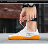 Men's Black Sneakers Mesh Breathable Shoes Male Fashion Black Athletic Footwear Flat Casual Walking Shoes Breathable Casual Shoes Couple Fashion Lace Up Mens Sneakers by Stevvex