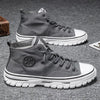 Men's Canvas Shoes Male High Top Casual Gray Skateboarding Vulcanized Shoes Comfort Sneakers Comfortable Outdoor Sport Walking Fashion Sneakers High Top Casual Shoes Walking Sneakers by Stevvex