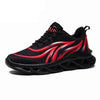 Men's Flame Printed Sneakers Flying Weave Sports Comfortable Running Outdoor Men Athletic Shoes Breathable Casual Sports High Quality Sport Design Sneaker by Stevvex