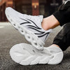 Men's Flame Printed Sneakers Flying Weave Sports Comfortable Running Outdoor Men Athletic Shoes Breathable Casual Sports High Quality Sport Design Sneaker by Stevvex