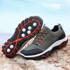 Men's Sports Hiking Shoes Low-Top Breathable Non-Slip Wear-Resistant Outdoor Leisure Sports Shoes Men Leather Non-Slip Sneakers Lightweight Low Top For Outdoor Trailing Walking Shoes by Stevvex