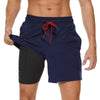 Men's Swimming Trunks with Compression Liner 2 in 1 Quick-Dry Gym Sports Shorts Swim Shorts with Pockets Beach Swimming Trunks Quick Dry Swim Shorts with Pockets by Stevvex