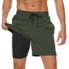 Men's Swimming Trunks with Compression Liner 2 in 1 Quick-Dry Gym Sports Shorts Swim Shorts with Pockets Beach Swimming Trunks Quick Dry Swim Shorts with Pockets by Stevvex
