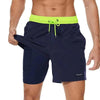 Men's Swimming Trunks with Compression Liner 2 in 1 Quick-Dry Gym Sports Shorts Swim Shorts with Pockets Beach Swimming Trunks Quick Dry Swim Shorts with Pockets by Stevvex