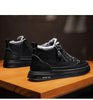Men's Winter Cotton Shoes High-Top Fashion Casual Trend Boots Flat Shoes Winter Snow Boots Warm Ankle Booties Outdoor Work Shoes For Cold Weather Soft Comfortable Walking Brown Shoes by Stevvex