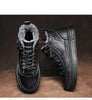 Men's Winter Cotton Shoes High-Top Fashion Casual Trend Boots Flat Shoes Winter Snow Boots Warm Ankle Booties Outdoor Work Shoes For Cold Weather Soft Comfortable Walking Brown Shoes by Stevvex