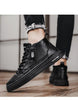 Men's Winter Cotton Shoes High-Top Fashion Casual Trend Boots Flat Shoes Winter Snow Boots Warm Ankle Booties Outdoor Work Shoes For Cold Weather Soft Comfortable Walking Brown Shoes by Stevvex