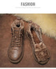 Men's Winter Cotton Shoes High-Top Fashion Casual Trend Boots Flat Shoes Winter Snow Boots Warm Ankle Booties Outdoor Work Shoes For Cold Weather Soft Comfortable Walking Brown Shoes by Stevvex