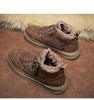 Men's Winter Cotton Shoes High-Top Fashion Casual Trend Boots Flat Shoes Winter Snow Boots Warm Ankle Booties Outdoor Work Shoes For Cold Weather Soft Comfortable Walking Brown Shoes by Stevvex