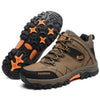 Men's Winter Snow Boots Waterproof Leather Sports Super Warm Men's Boots Outdoor Hiking Boots Work Travel Shoes Trail Climbing Shoes Lace Up Anti-Slip Waterproof Working Outdoor Boots by Stevvex