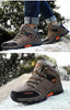 Men's Winter Snow Boots Waterproof Leather Sports Super Warm Men's Boots Outdoor Hiking Boots Work Travel Shoes Trail Climbing Shoes Lace Up Anti-Slip Waterproof Working Outdoor Boots by Stevvex