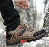 Men's Winter Snow Boots Waterproof Leather Sports Super Warm Men's Boots Outdoor Hiking Boots Work Travel Shoes Trail Climbing Shoes Lace Up Anti-Slip Waterproof Working Outdoor Boots by Stevvex