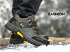 Men's Winter Snow Boots Waterproof Leather Sports Super Warm Men's Boots Outdoor Hiking Boots Work Travel Shoes Trail Climbing Shoes Lace Up Anti-Slip Waterproof Working Outdoor Boots by Stevvex