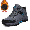 Men's Winter Snow Boots Waterproof Leather Sports Super Warm Men's Boots Outdoor Hiking Boots Work Travel Shoes Trail Climbing Shoes Lace Up Anti-Slip Waterproof Working Outdoor Boots by Stevvex