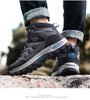 Men's Women's High-Top Boots Casual Shoes Breathable Outdoor Hiking Boots Non-slip Shading Wear-Resistant Hiking Boots Breathable Skid Resistance Leather Shoes by Stevvex
