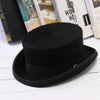 Men Simple Classic Wool Hat For Men/Women New Pork Pie Hat Men's Porkpie Breathable Hats Flat Top Men's Fedora Hat Party Costume Fedoras Black Hats by Stevvex