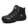 Men Waterproof Hiking Shoes Breathable Tactical Combat Boots New Outdoor Climbing Shoes Winter Snow Boots Warm Fur Lined Non Slip Leather Hiking Walking Shoes For Mens by Stevvex