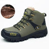 Men Waterproof Hiking Shoes Breathable Tactical Combat Boots New Outdoor Climbing Shoes Winter Snow Boots Warm Fur Lined Non Slip Leather Hiking Walking Shoes For Mens by Stevvex