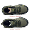 Men Waterproof Hiking Shoes Breathable Tactical Combat Boots New Outdoor Climbing Shoes Winter Snow Boots Warm Fur Lined Non Slip Leather Hiking Walking Shoes For Mens by Stevvex
