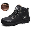 Men Waterproof Hiking Shoes Breathable Tactical Combat Boots New Outdoor Climbing Shoes Winter Snow Boots Warm Fur Lined Non Slip Leather Hiking Walking Shoes For Mens by Stevvex