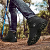Men Waterproof Hiking Shoes Breathable Tactical Combat Boots New Outdoor Climbing Shoes Winter Snow Boots Warm Fur Lined Non Slip Leather Hiking Walking Shoes For Mens by Stevvex
