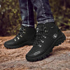 Men Waterproof Hiking Shoes Breathable Tactical Combat Boots New Outdoor Climbing Shoes Winter Snow Boots Warm Fur Lined Non Slip Leather Hiking Walking Shoes For Mens by Stevvex