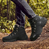 Men Waterproof Hiking Shoes Breathable Tactical Combat Boots New Outdoor Climbing Shoes Winter Snow Boots Warm Fur Lined Non Slip Leather Hiking Walking Shoes For Mens by Stevvex