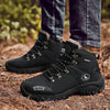 Men Waterproof Hiking Shoes Breathable Tactical Combat Boots New Outdoor Climbing Shoes Winter Snow Boots Warm Fur Lined Non Slip Leather Hiking Walking Shoes For Mens by Stevvex