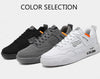 Men White Casual Leather Fashion Sneakers Breathable Sports Running Shoes Leather Running Sport Air Cushion Outdoor Training Sneakers High Quality Design by Stevvex