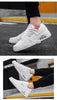 Men White Casual Leather Fashion Sneakers Breathable Sports Running Shoes Leather Running Sport Air Cushion Outdoor Training Sneakers High Quality Design by Stevvex