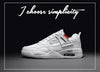 Men White Casual Leather Fashion Sneakers Breathable Sports Running Shoes Leather Running Sport Air Cushion Outdoor Training Sneakers High Quality Design by Stevvex