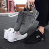 Men White Casual Leather Fashion Sneakers Breathable Sports Running Shoes Leather Running Sport Air Cushion Outdoor Training Sneakers High Quality Design by Stevvex