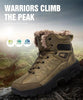 Men Winter Snow Boots Waterproof Leather Outdoor Hiqh Quality Boots Training Boots Non-Slip Warm Waterproof Mid Calf Shoes Outdoor Hiking Climbing Full Fur Lined Design by Stevvex