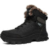 Men Winter Snow Boots Waterproof Leather Outdoor Hiqh Quality Boots Training Boots Non-Slip Warm Waterproof Mid Calf Shoes Outdoor Hiking Climbing Full Fur Lined Design by Stevvex