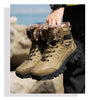 Men Winter Snow Boots Waterproof Leather Outdoor Hiqh Quality Boots Training Boots Non-Slip Warm Waterproof Mid Calf Shoes Outdoor Hiking Climbing Full Fur Lined Design by Stevvex