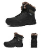 Men Winter Snow Boots Waterproof Leather Outdoor Hiqh Quality Boots Training Boots Non-Slip Warm Waterproof Mid Calf Shoes Outdoor Hiking Climbing Full Fur Lined Design by Stevvex
